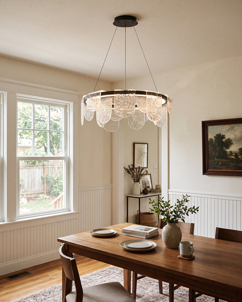 Valerius Scalloped Glass Chandelier – detail 11