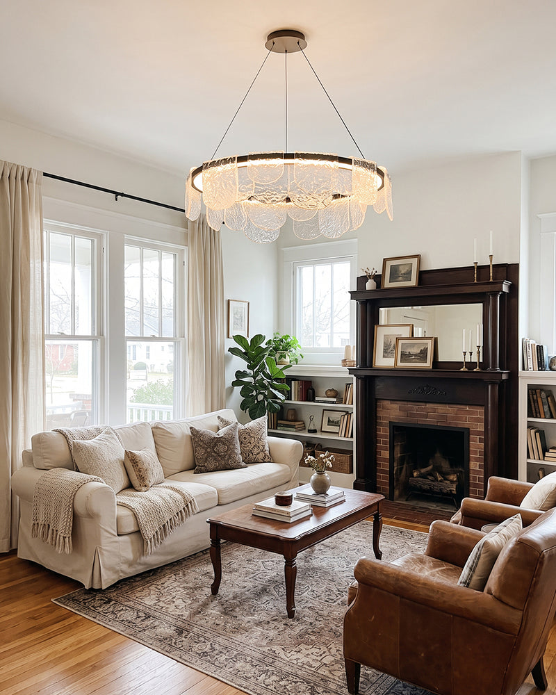Valerius Scalloped Glass Chandelier – detail 6