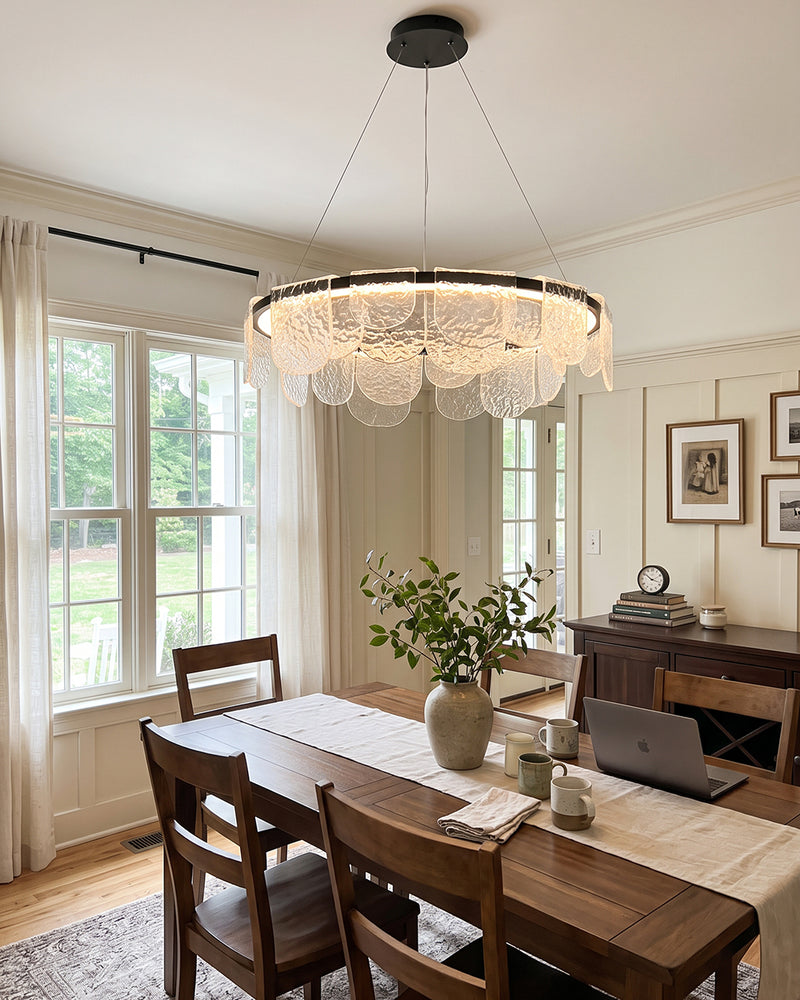 Valerius Scalloped Glass Chandelier – detail 9