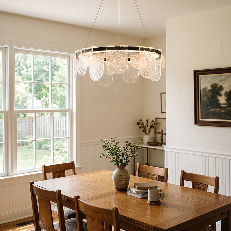 Valerius Scalloped Glass Chandelier – detail 3