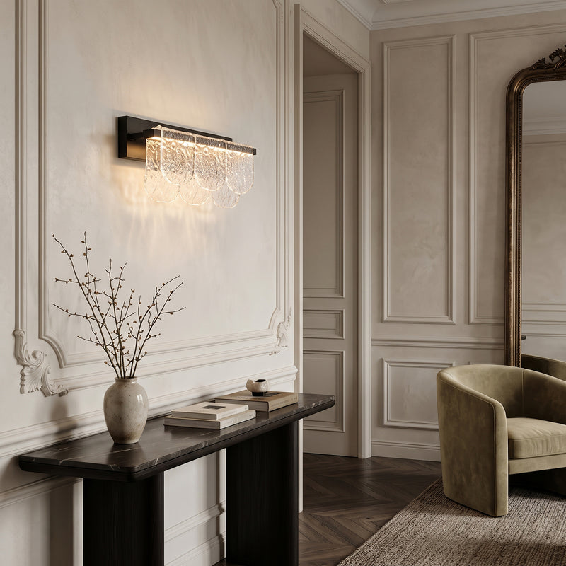 Valerius Scalloped Glass Wall Sconce