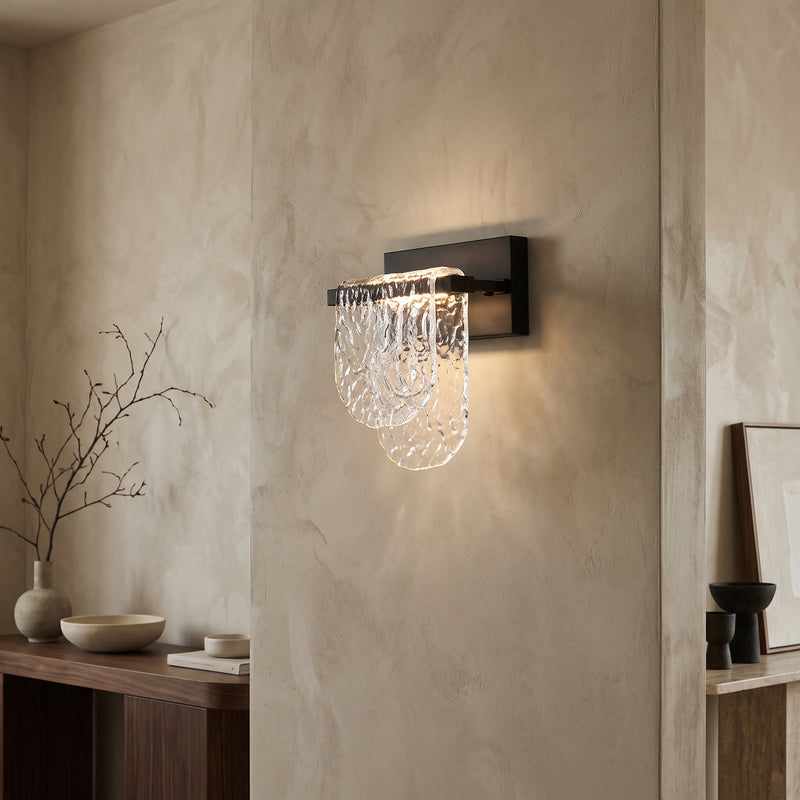 Valerius Scalloped Glass Wall Sconce