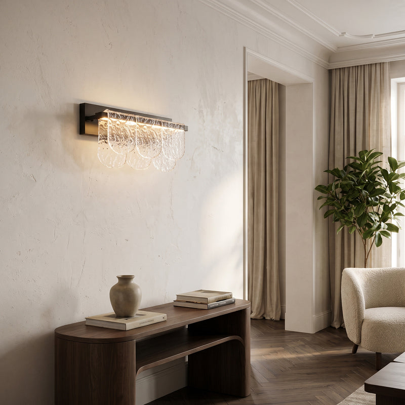 Valerius Scalloped Glass Wall Sconce