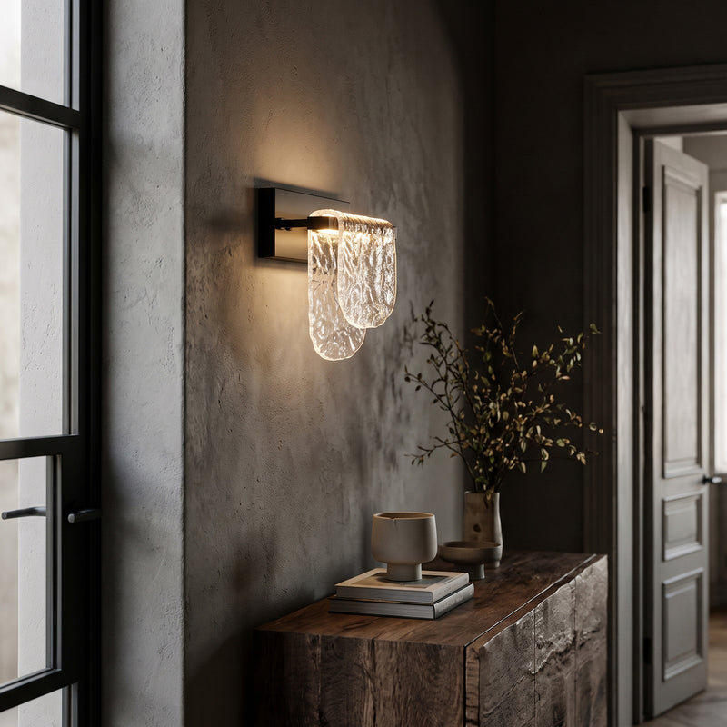 Valerius Scalloped Glass Wall Sconce