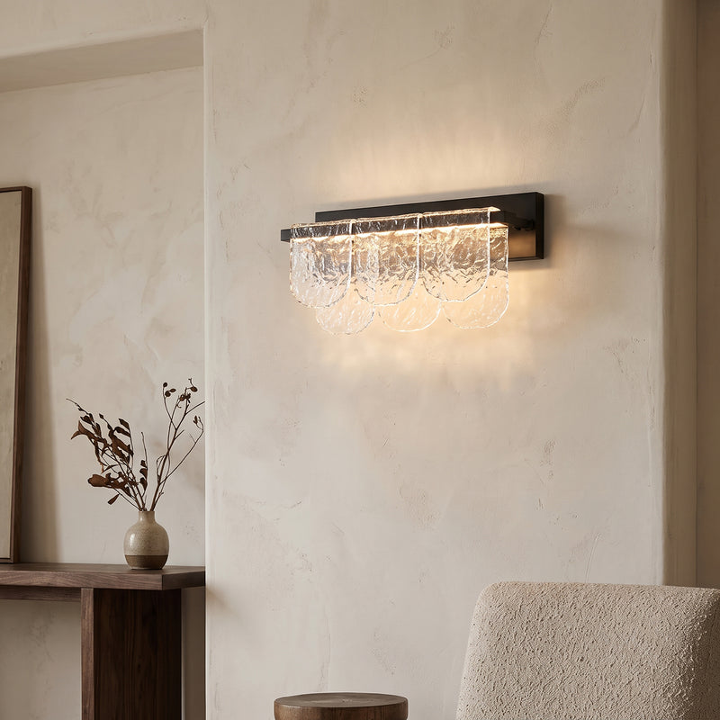 Valerius Scalloped Glass Wall Sconce