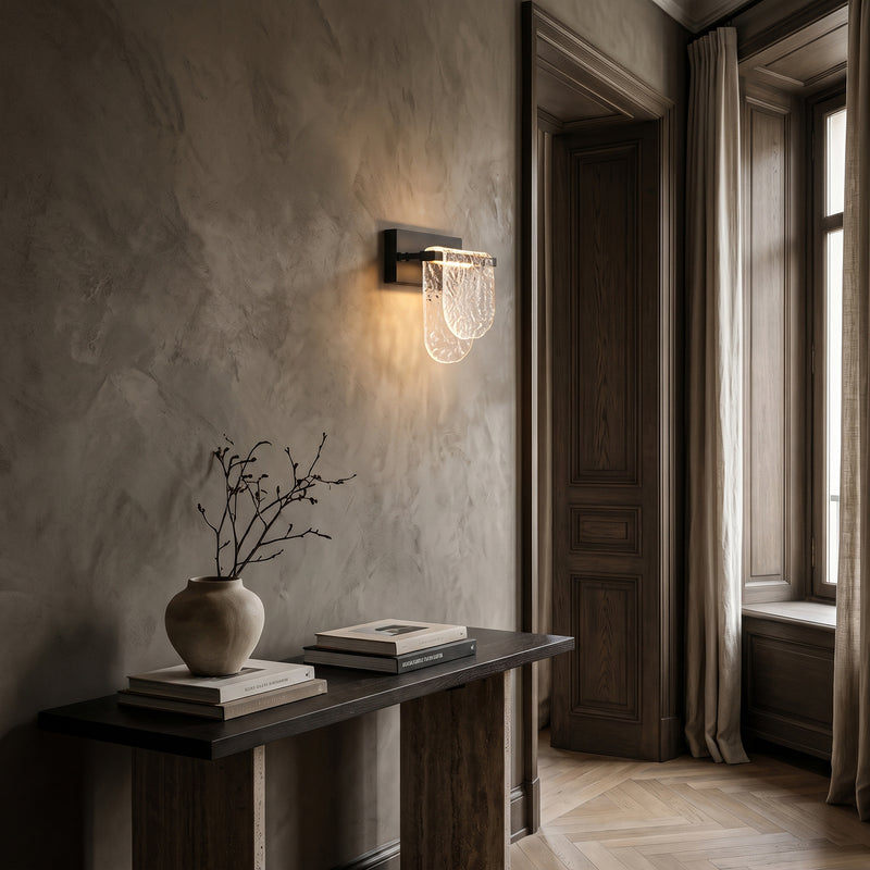 Valerius Scalloped Glass Wall Sconce