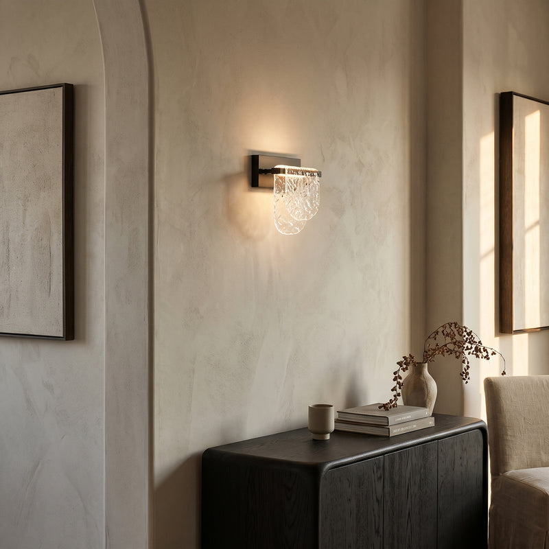 Valerius Scalloped Glass Wall Sconce