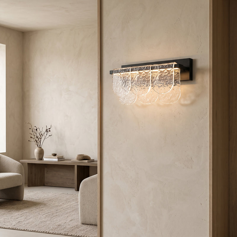 Valerius Scalloped Glass Wall Sconce