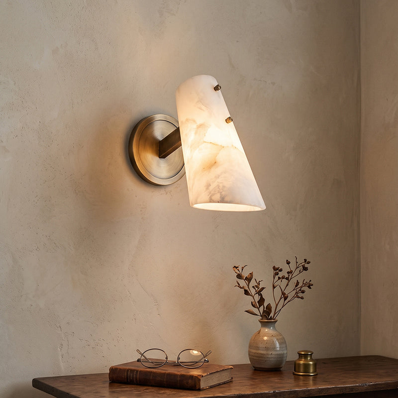 Valette Alabaster Wall Sconce