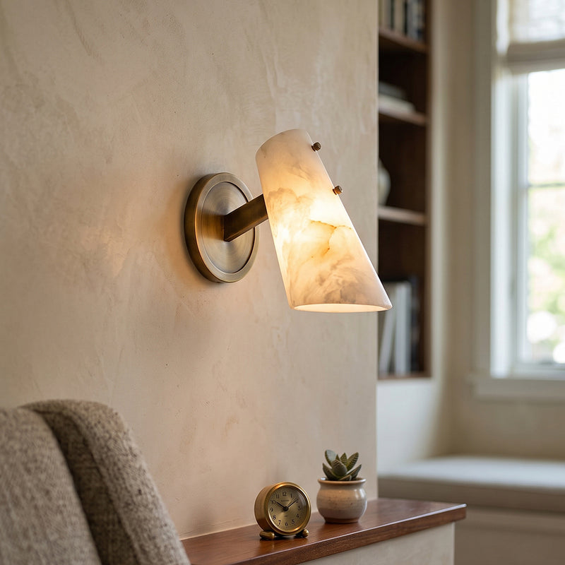 Valette Alabaster Wall Sconce