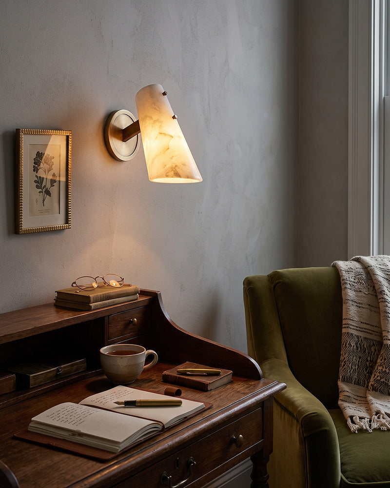 Valette Alabaster Wall Sconce