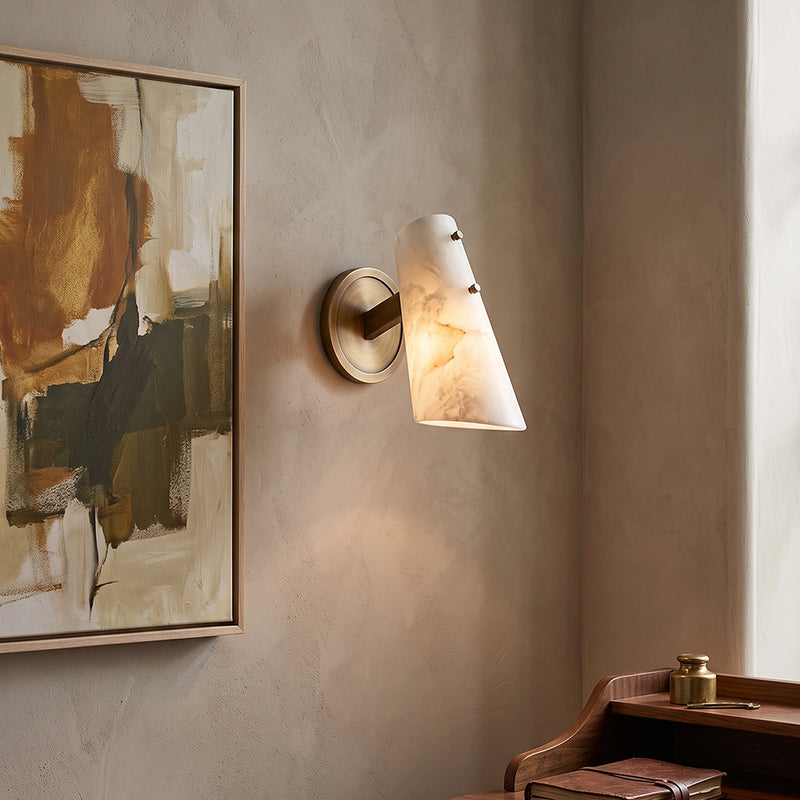 Valette Alabaster Wall Sconce