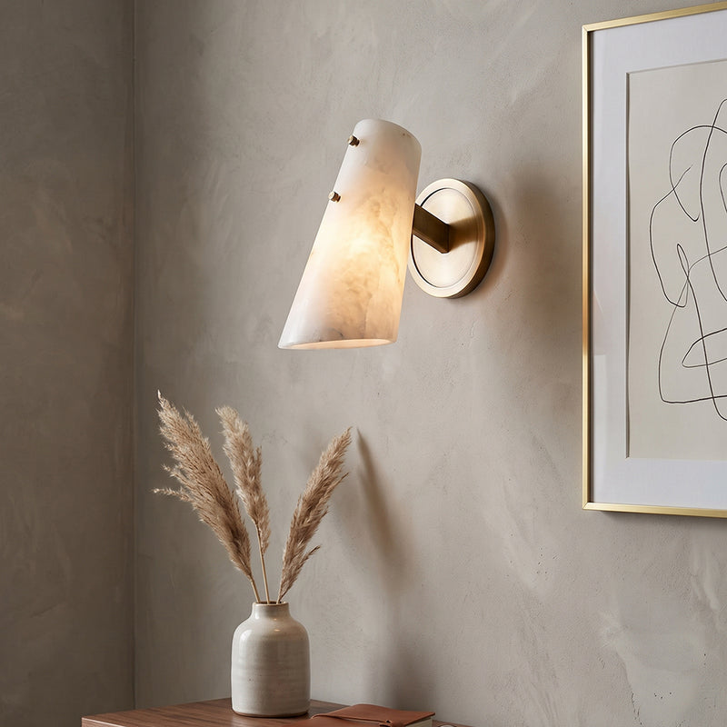 Valette Alabaster Wall Sconce