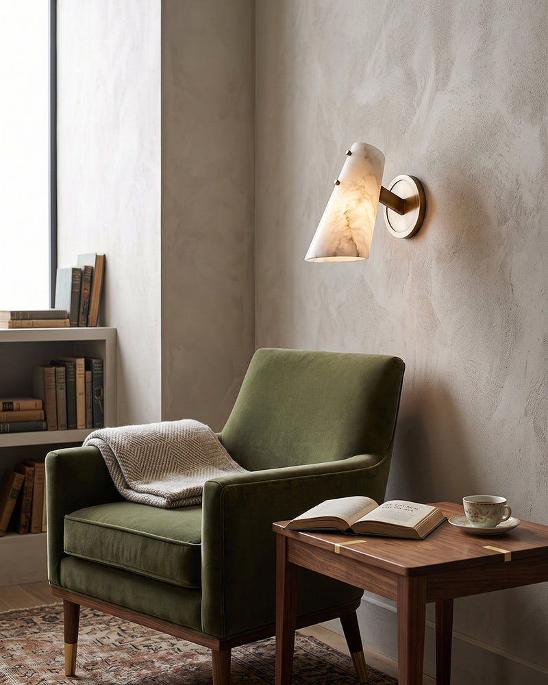 Valette Alabaster Wall Sconce