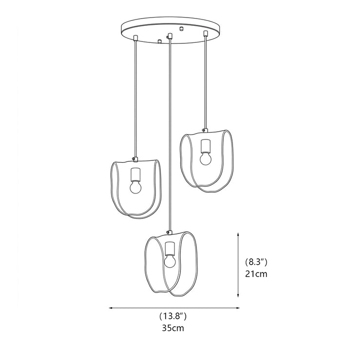 Vespera Smoky Glass Pendant Lamp
