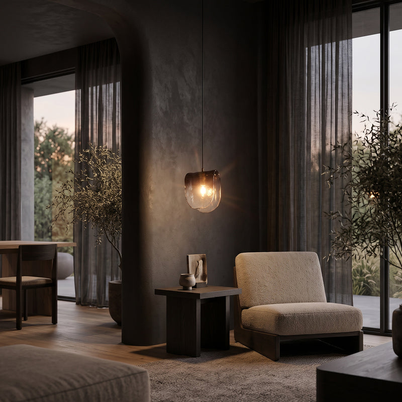 Vespera Smoky Glass Pendant Lamp