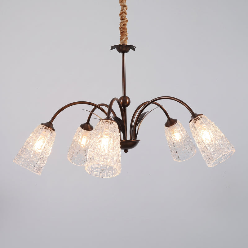 Vintage Facet Arch Chandelier