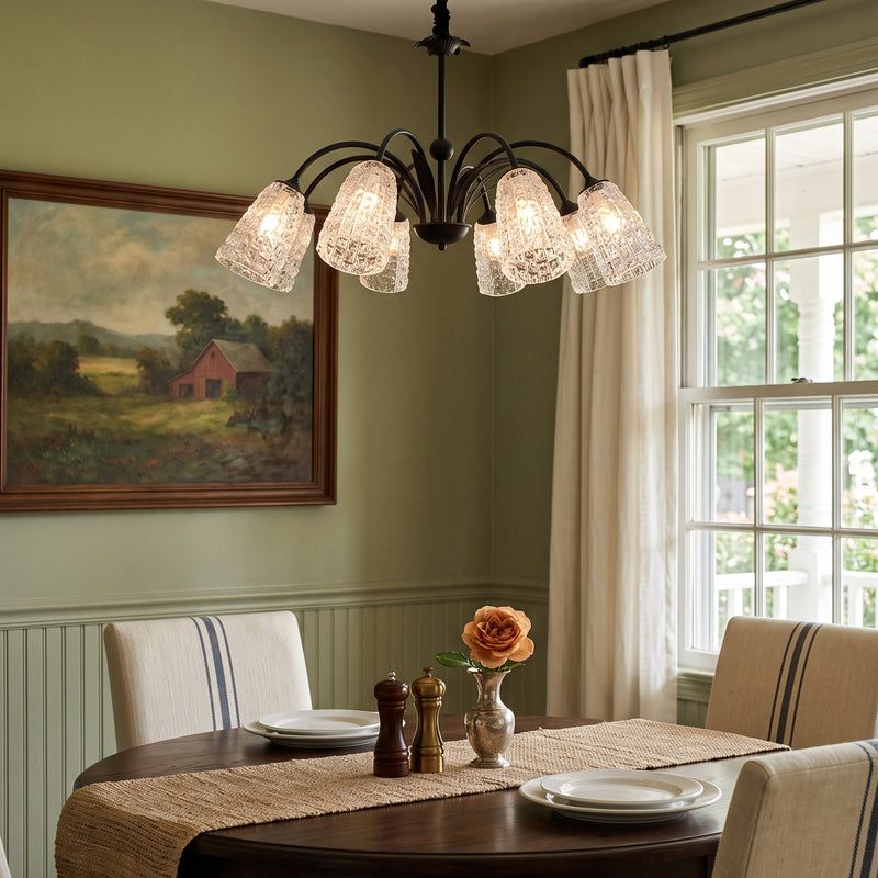 Vintage Facet Arch Chandelier