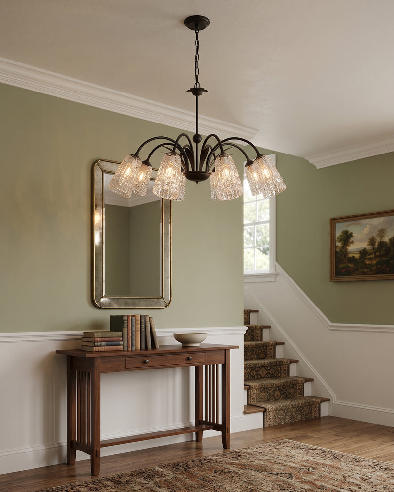 Vintage Facet Arch Chandelier