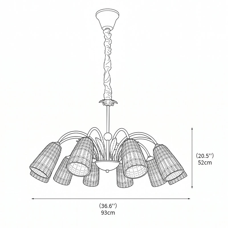 Vintage Facet Arch Chandelier
