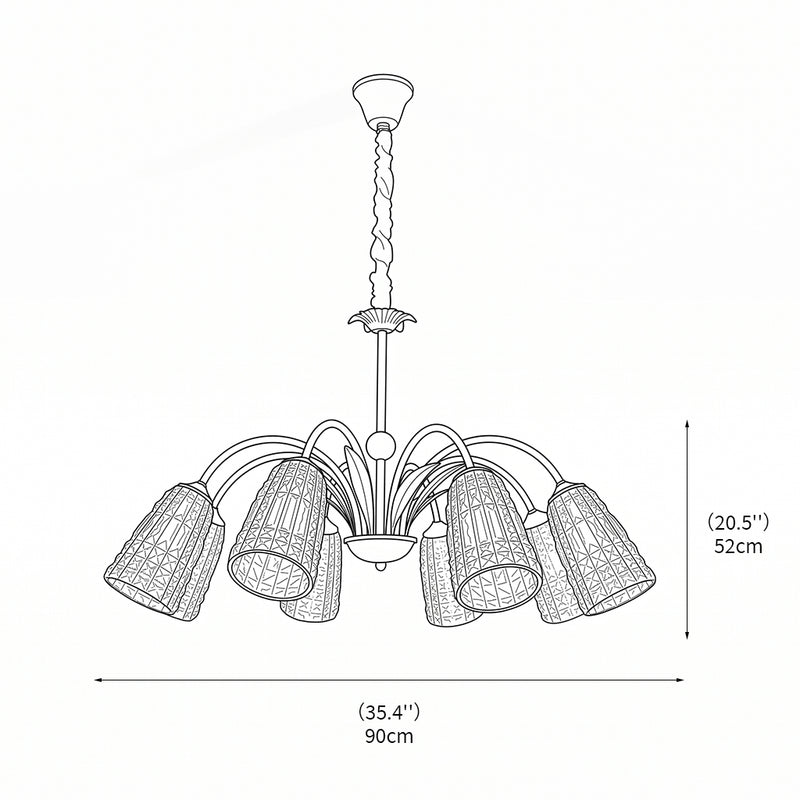 Vintage Facet Arch Chandelier
