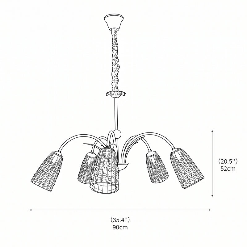 Vintage Facet Arch Chandelier