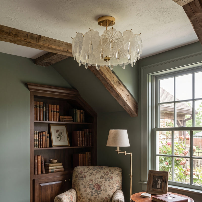 Vivienne Glass Semi-Flush Mount