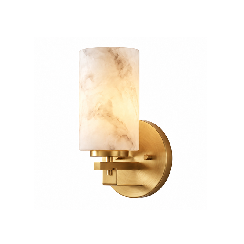 Whitman Alabaster Cylinder Sconce