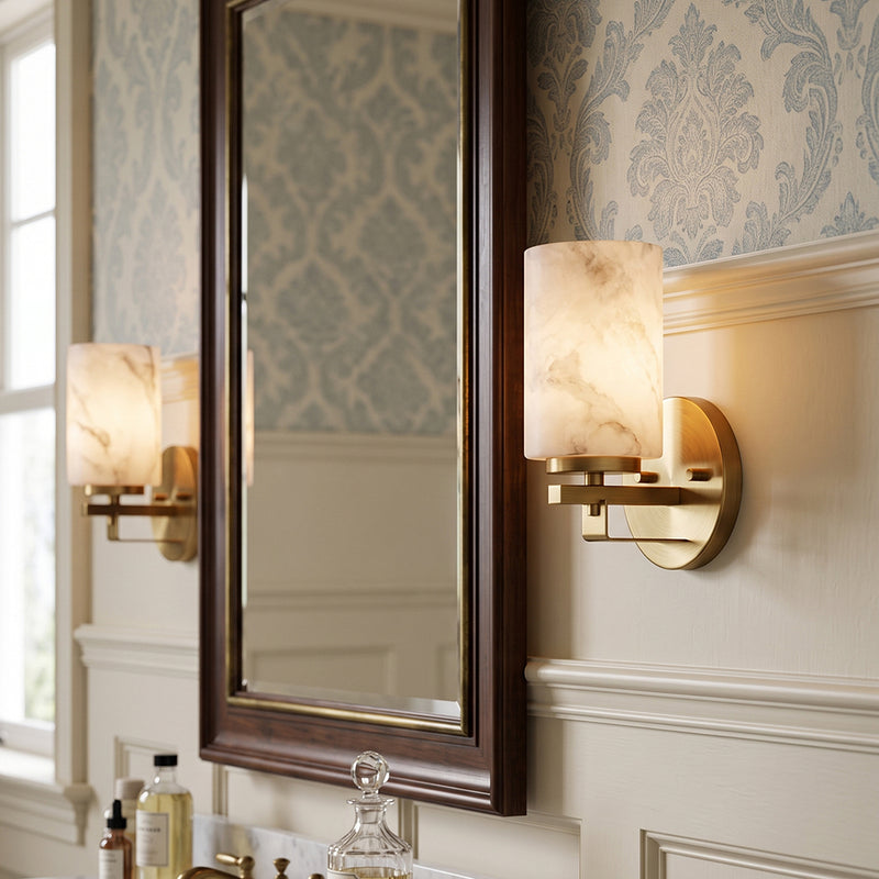 Whitman Alabaster Cylinder Sconce