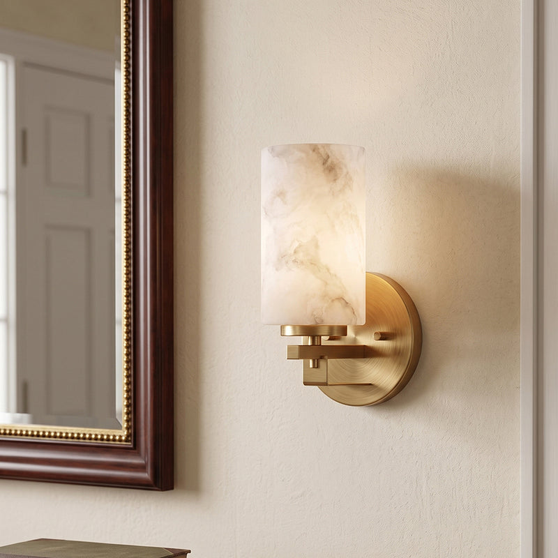 Whitman Alabaster Cylinder Sconce