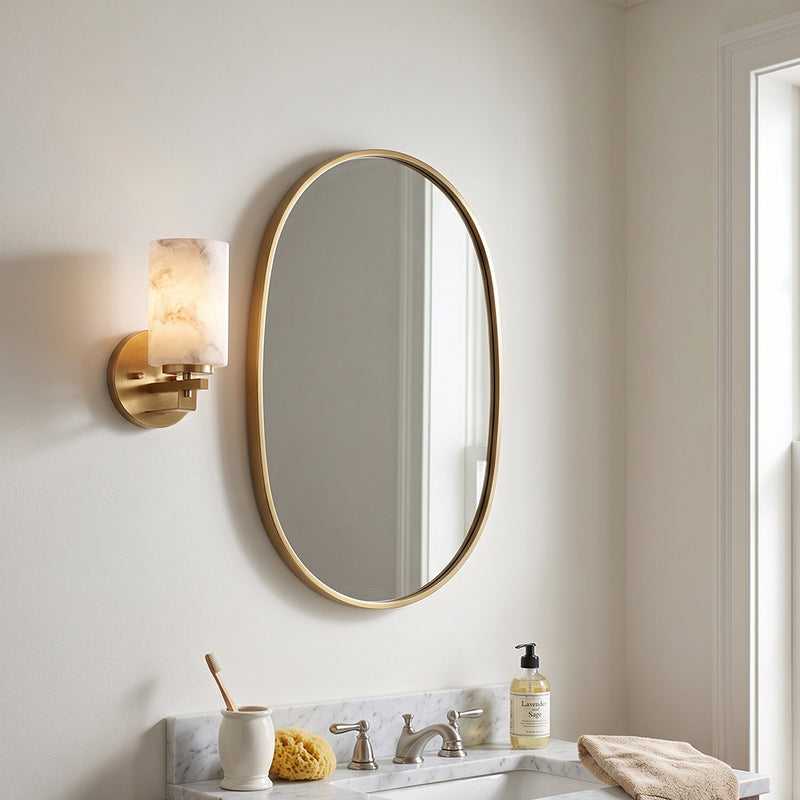 Whitman Alabaster Cylinder Sconce