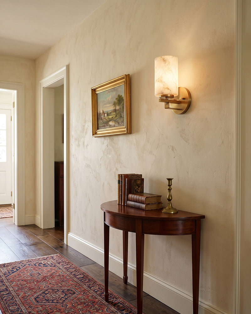 Whitman Alabaster Cylinder Sconce