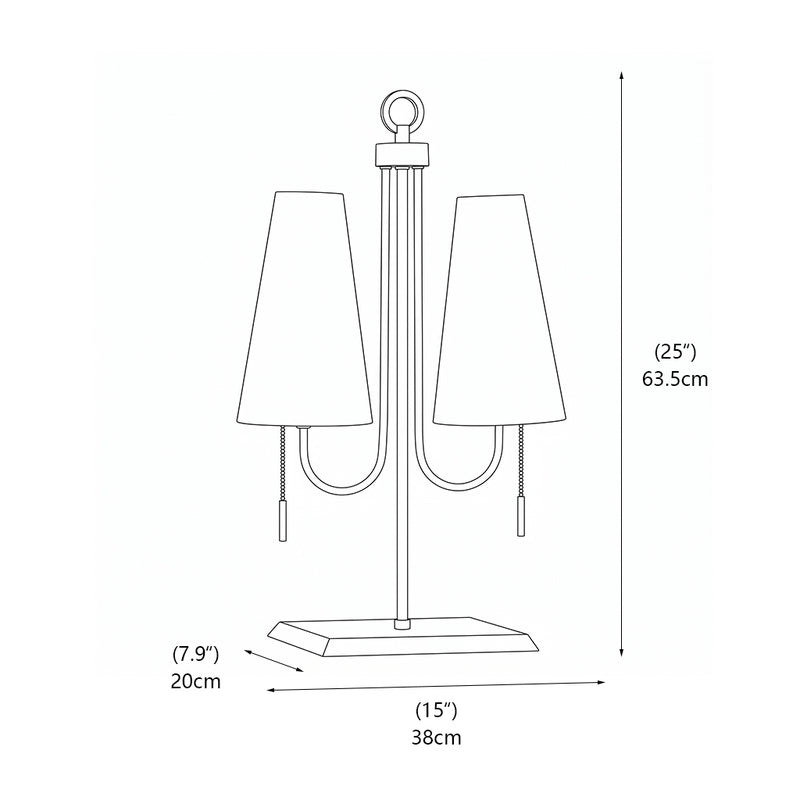 Wilkes Two Light Table Lamp