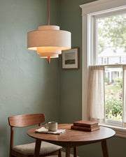 Winslow Tiered Linen Pendant Lamp – detail 10