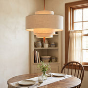Winslow Tiered Linen Pendant Lamp – detail 2