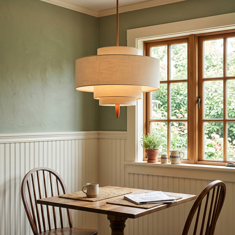 Winslow Tiered Linen Pendant Lamp – detail 4