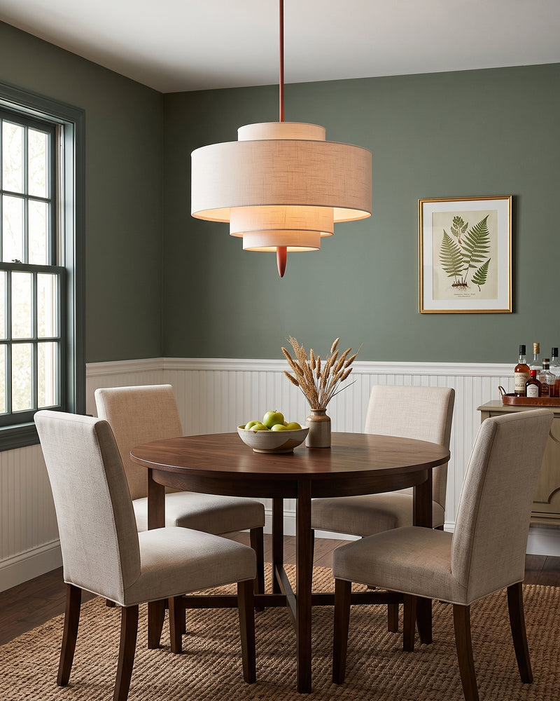 Winslow Tiered Linen Pendant Lamp – detail 7