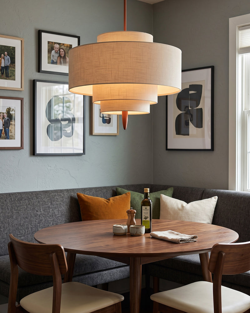 Winslow Tiered Linen Pendant Lamp – detail 8