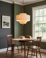 Winslow Tiered Linen Pendant Lamp – detail 9