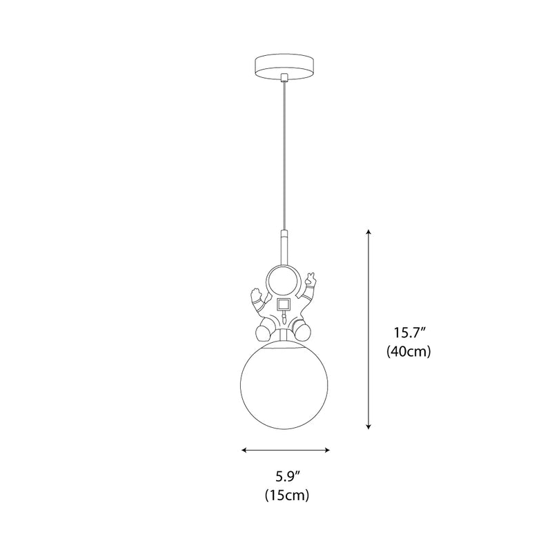 Moon Astronaut Pendant Light