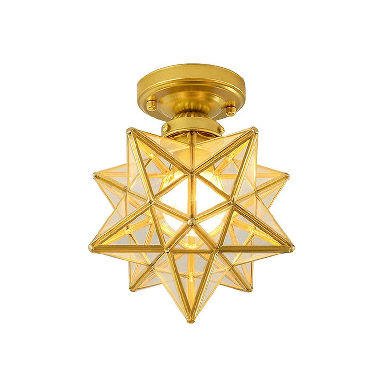 Moravian Star Brass Ceiling Light 7.9"