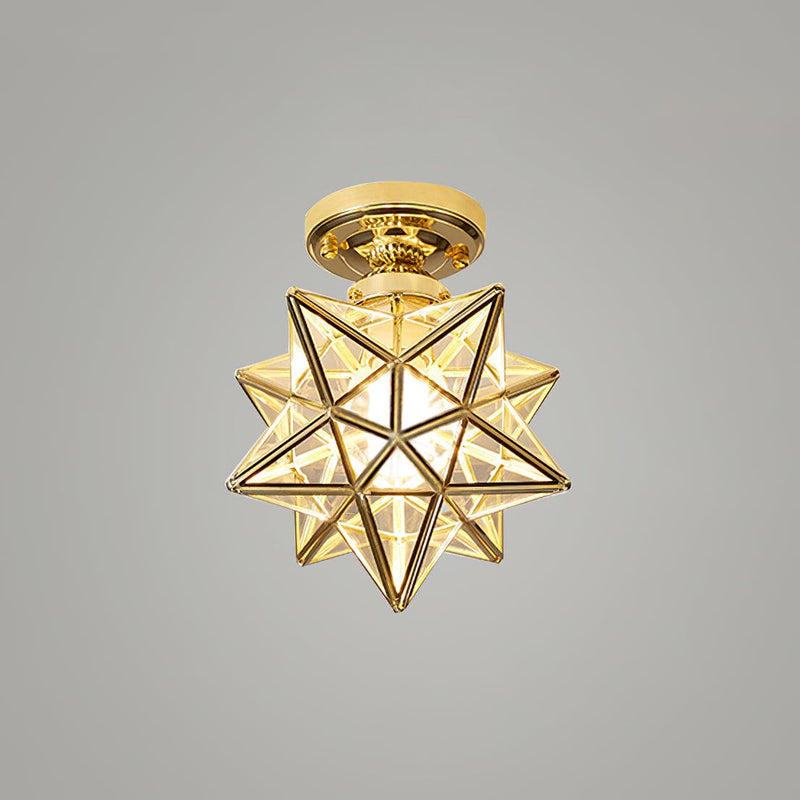 Moravian Star Brass Ceiling Light 7.9"