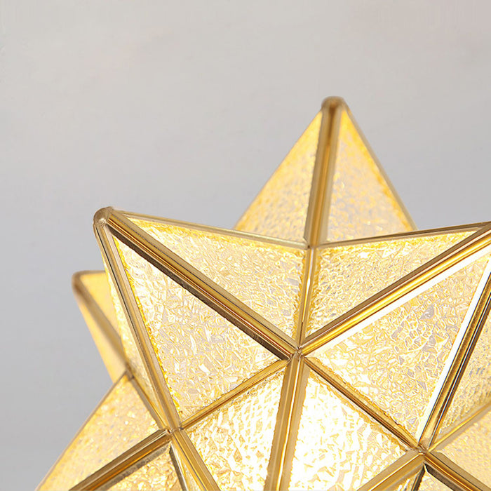 Moravian Star Brass Ceiling Light 7.9"