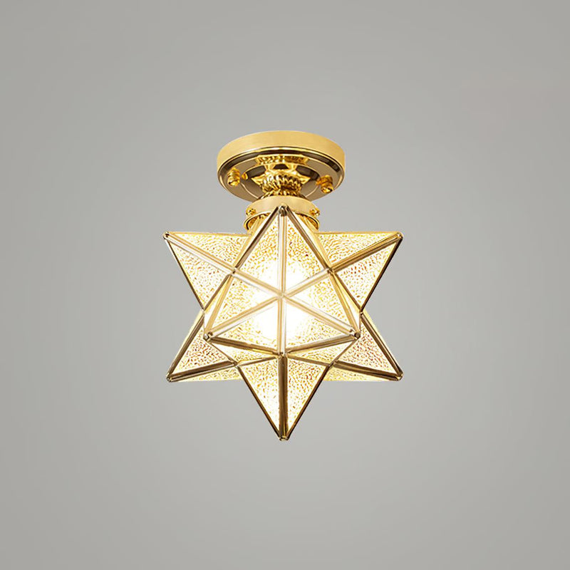 Moravian Star Brass Ceiling Light 7.9"