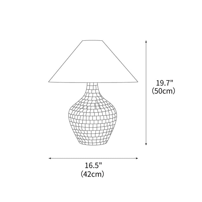 Mosaic Table Lamp 16.5"