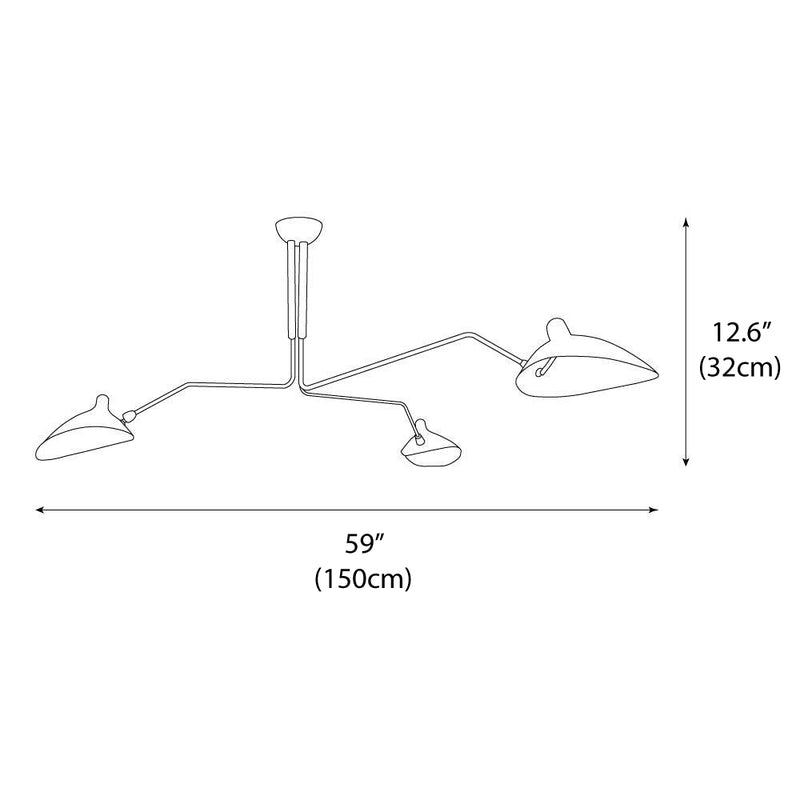 Serge Mouille Ceiling Lamp A