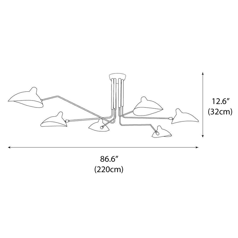 Serge Mouille Ceiling Lamp A