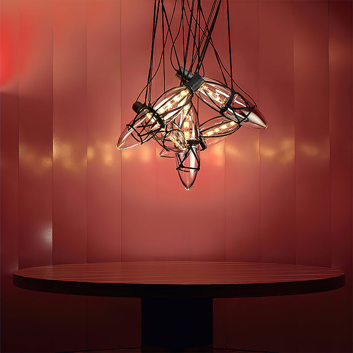 Mouth Blown Crystal Glass Pendant Lamp