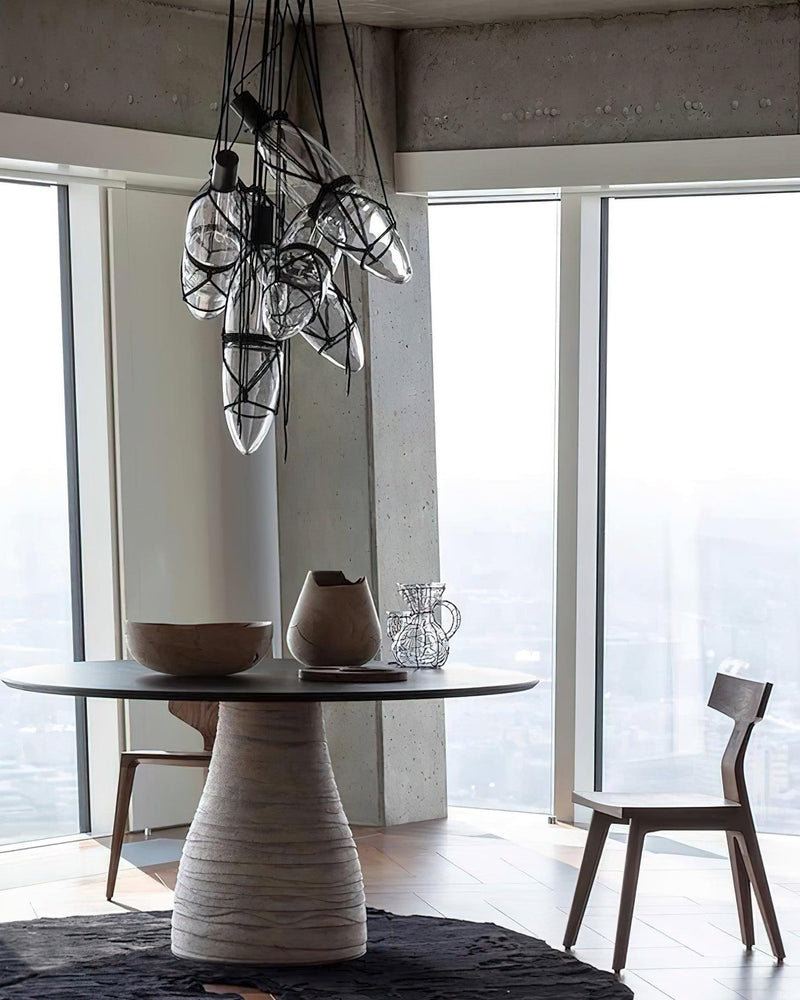 Mouth Blown Crystal Glass Pendant Lamp