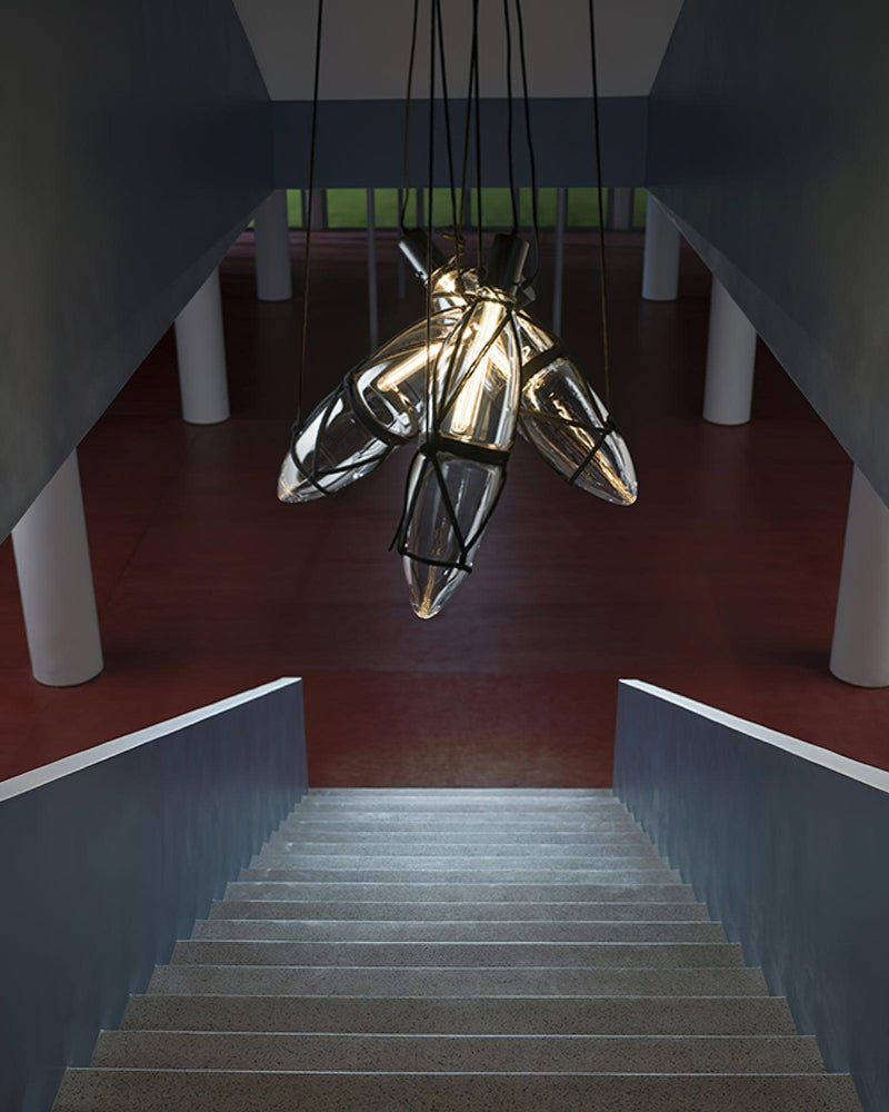 Mouth Blown Crystal Glass Pendant Lamp